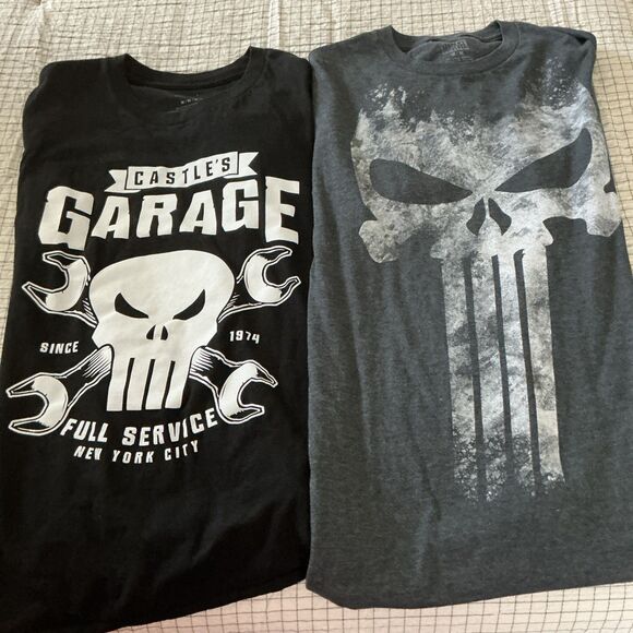 Marvel Other - Marvel Punisher Men’s T shirt short sleeve bundle. Black T and Gray T Medium